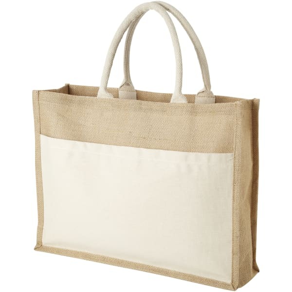 Bullet Mumbay Jute Tote (Pack of 2) (45 x 12 x 35 cm)