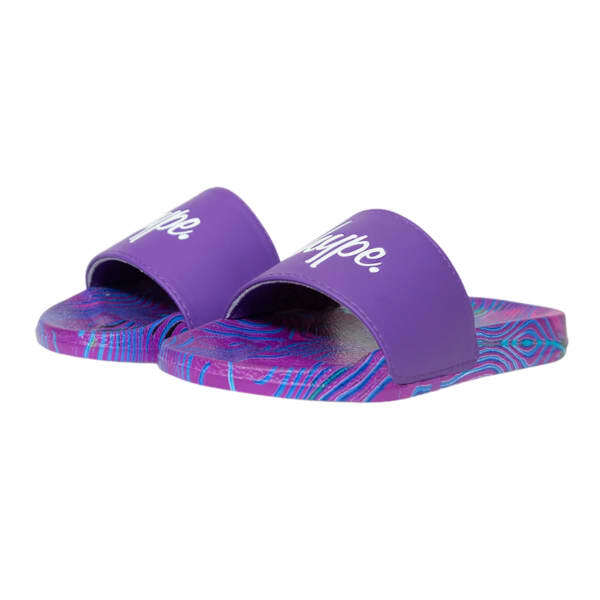 Hype Baby Girls Crazy Wave Script Sliders (5)