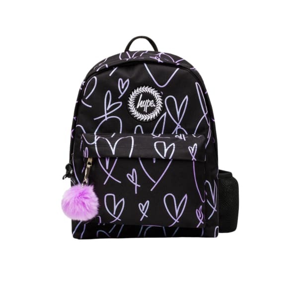 Hype Glitter Scribble Hearts Backpack