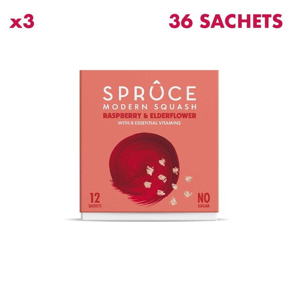 Spruce Raspberry & Elderflower Water Enhancers (36 serves)