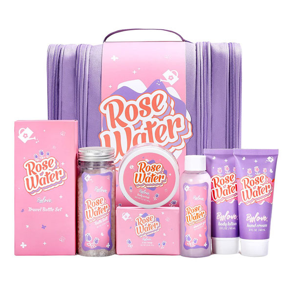 Livingandhome 10 Pcs Rose Water Bath Bag Gift Set