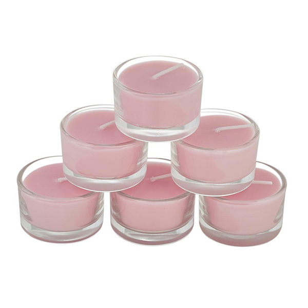 Livingandhome 6Pcs Vegetable Wax Scented Candle Set -Pink