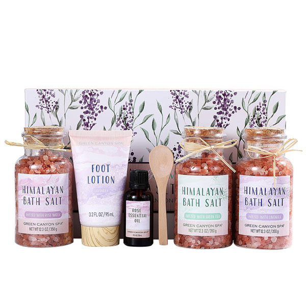 Livingandhome 6 Pcs Himalayan Bath Salts Spa Gift Set