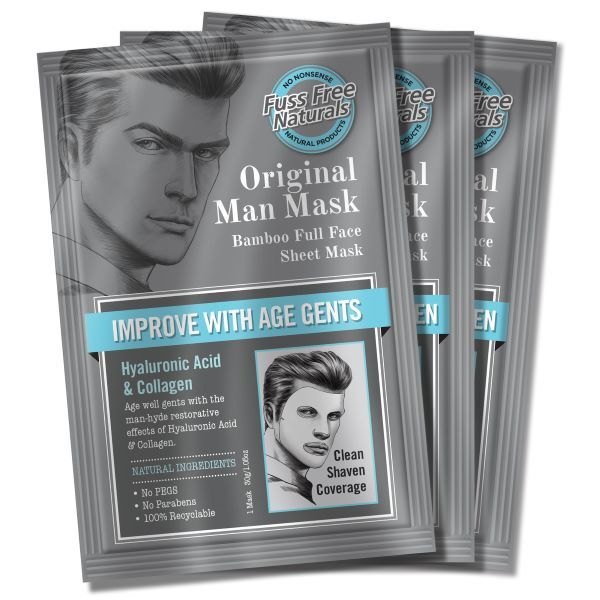 Fuss Free Naturals Mens Anti-Ageing Face Mask, Clean Shaven