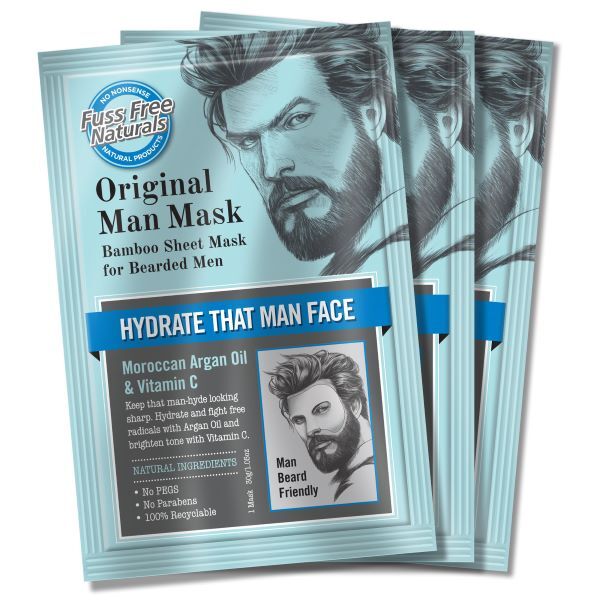 Fuss Free Naturals Mens Hydrating Face Mask, Bearded