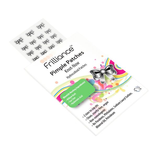 Frilliance Pimple Patches Knot Now Black/White 2 sizes 18ct