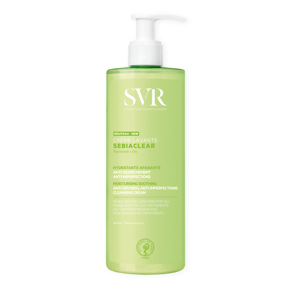 SVR SEBIACLEAR Soothing Face Wash-Off Cream Cleanser, 400ml