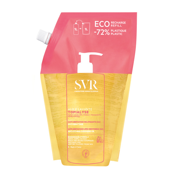 SVR TOPIALYSE Moisturising Face & Body Shower Oil, Refill 1L