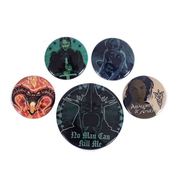 The Lord Of The Rings No Man Can Kill Me Button Badge Set