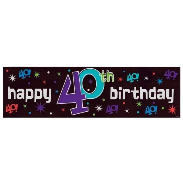 Amscan Repeat Print 40th Birthday Banner