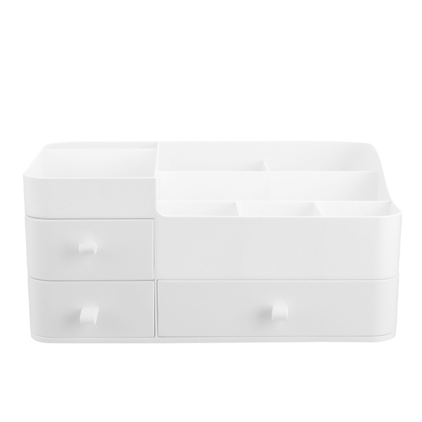 Livingandhome Makeup Organizer Storage with Drawer White