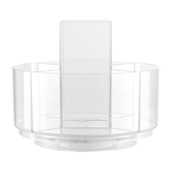 Livingandhome Circular Chic Transparent Makeup Storage