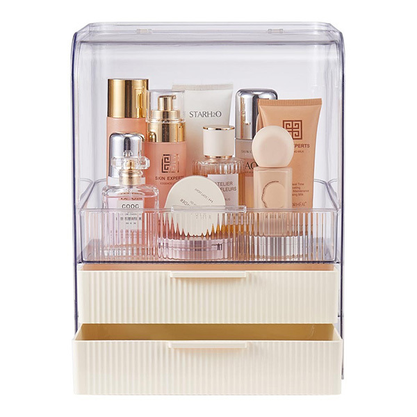 Livingandhome 3-Tier Cosmetics Organizer - Cream