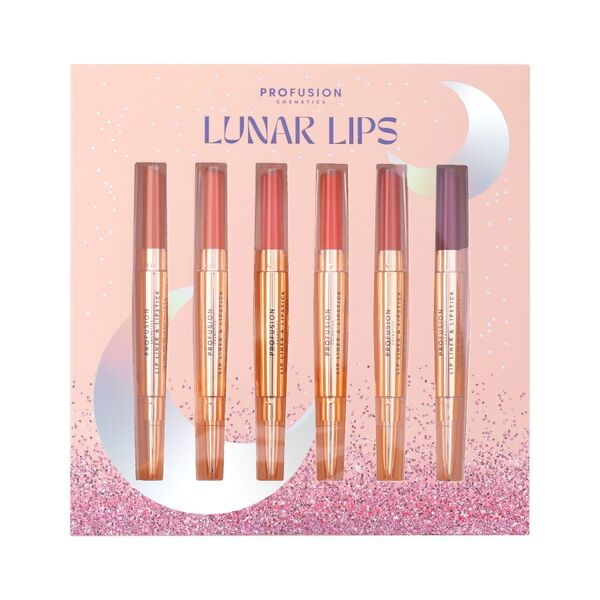 Profusion Cosmetics Lunar Lips 6 PC Lipstick & Liner Set