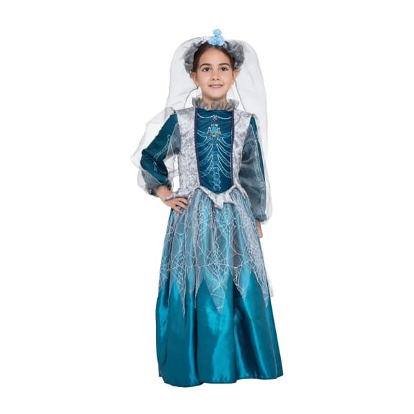 Bristol Novelty rens/Girls Skeleton Queen Costume (S)