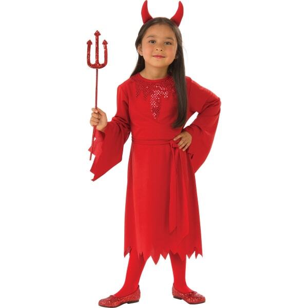 Bristol Novelty Girls Devil Costume (5-6 Years)