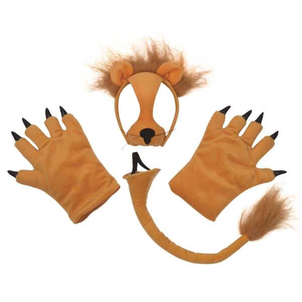 Bristol Novelty Kids Lion Mask Tail And Paws Costume Set