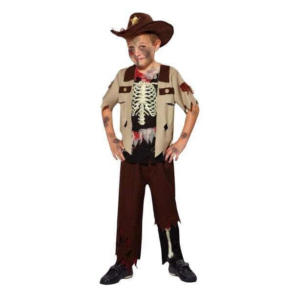 Bristol Novelty Kids Skeleton Sheriff Costume (M)