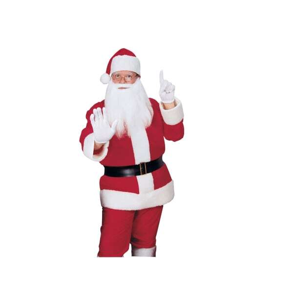 Mens Classic Santa Claus Flannel Christmas Costume