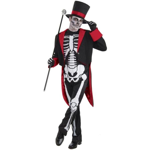 Bristol Novelty Mens Mr Bone Jangles Halloween Costume