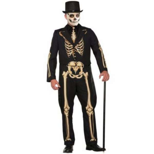 Bristol Novelty Mens Skeleton Formal Costume (L)