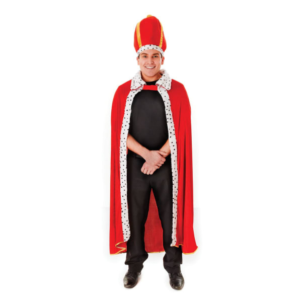 Bristol Novelty Unisex King Robe And Hat Costume