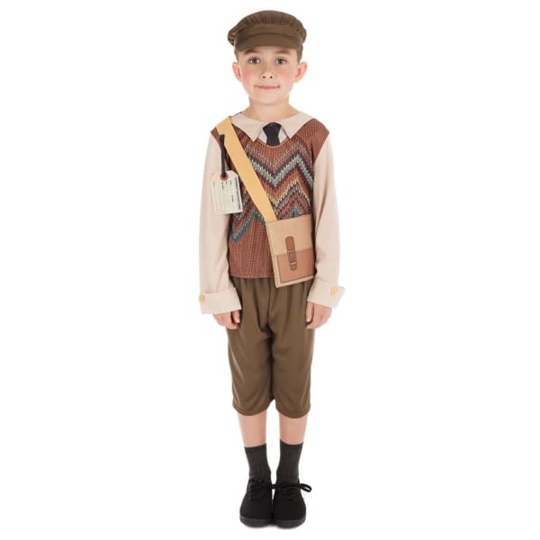 Bristol Novelty rens/Boys Evacuee Schoolboy Costume (S)