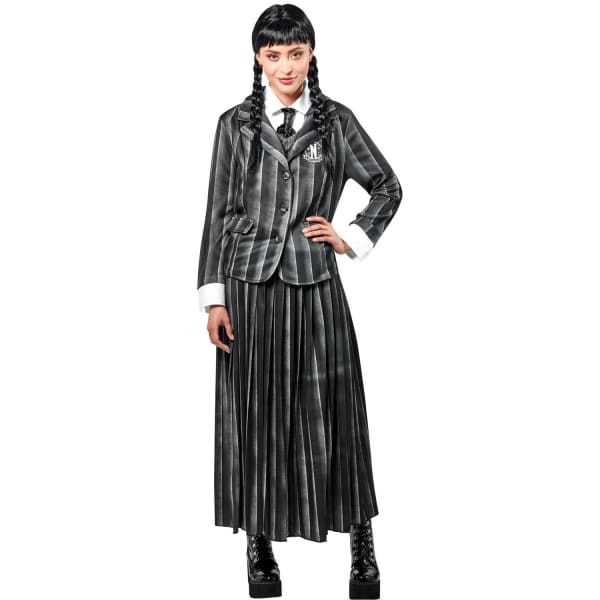 Wednesday Womens Nevermore School Uniform Costume Set (L)