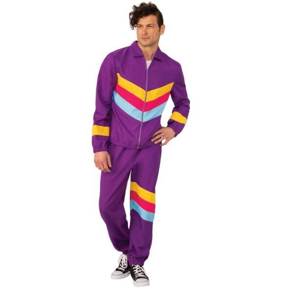 Bristol Novelty Mens Shell Suit Costume (Standard)