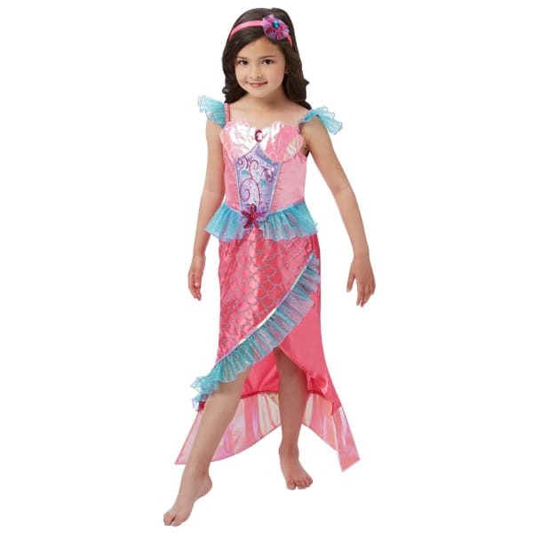 Girls Deluxe Princess Mermaid Costume (7-8 Years)