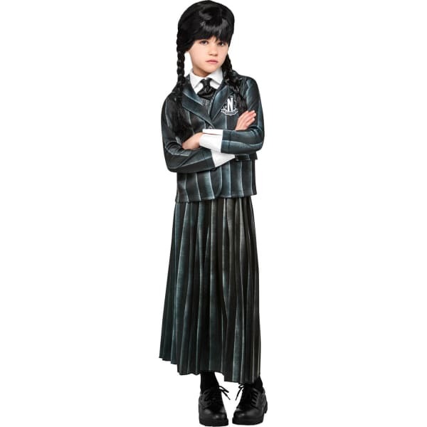 Wednesday Girls School Uniform Costume (9-10 Years)