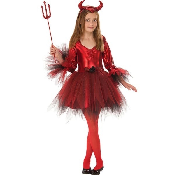 Bristol Novelty Girls Devil Halloween Costume (5-6 Years)