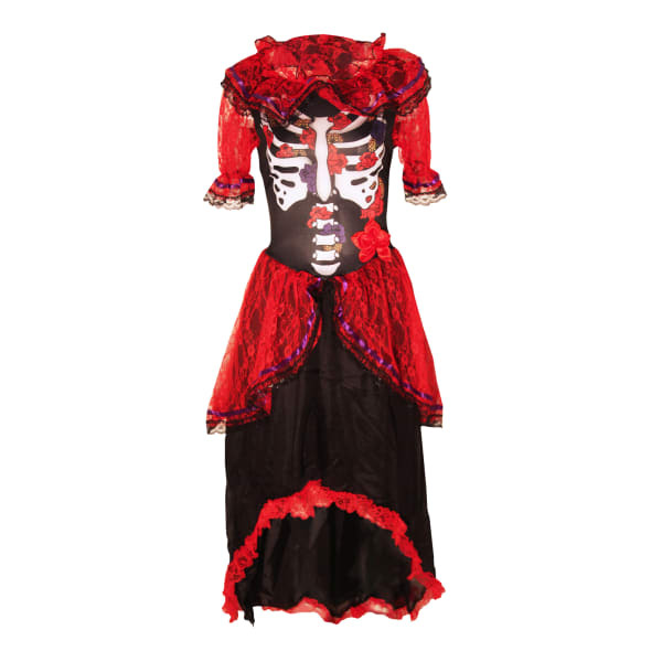 Bristol Novelty Womens Day Of The Dead Costume (S)