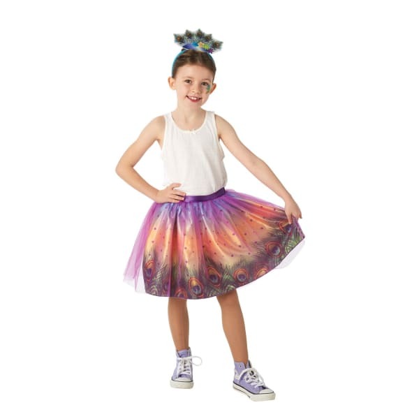 Bristol Novelty Kids Peacock Tutu Skirt Costume