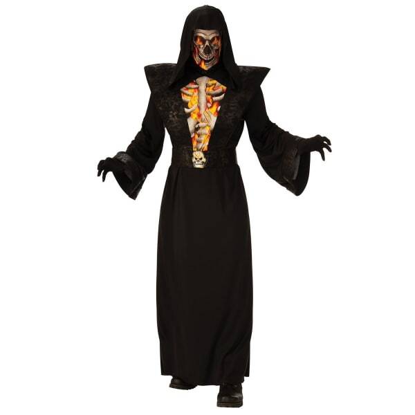 Bristol Novelty Mens Reaper Skeleton Costume (XL)