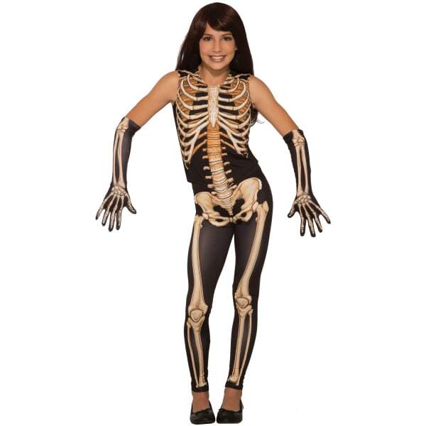 Bristol Novelty Kids Pretty Bones Skeleton Costume (M)