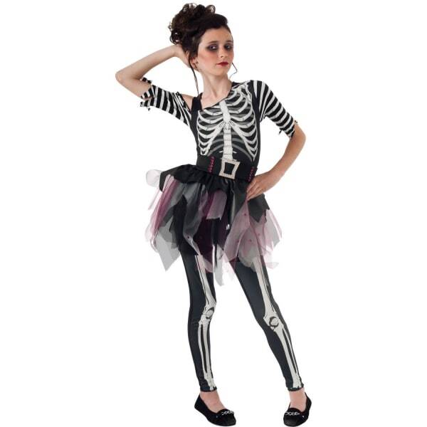 Bristol Novelty Girls Skelle Ballerina Costume (S)