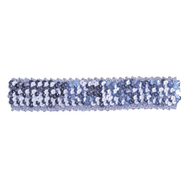 Bristol Novelty Adults Unisex Silver Sequin Costume Headband