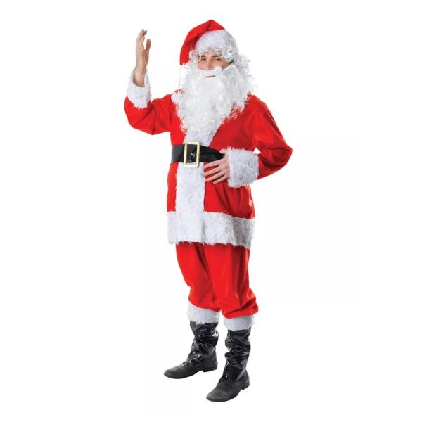 Bristol Novelty Adults Fur Complete Christmas Santa Costume