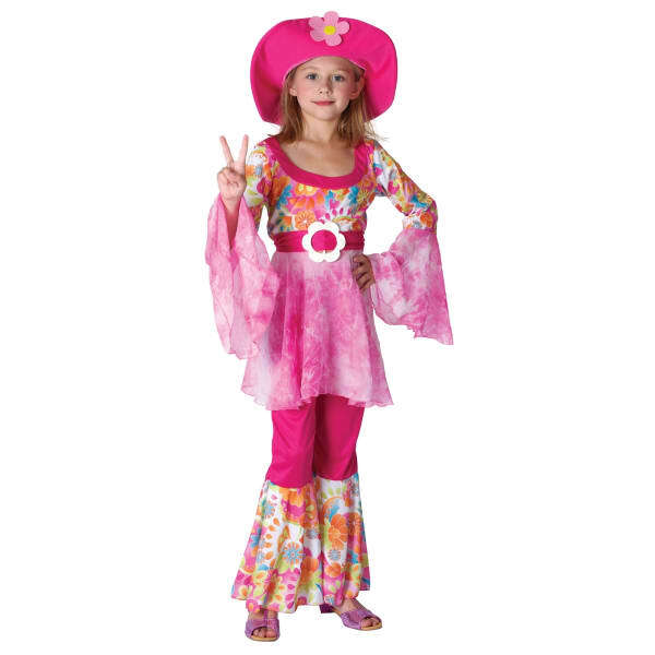 Bristol Novelty Girls Hippy Diva Costume (XL)