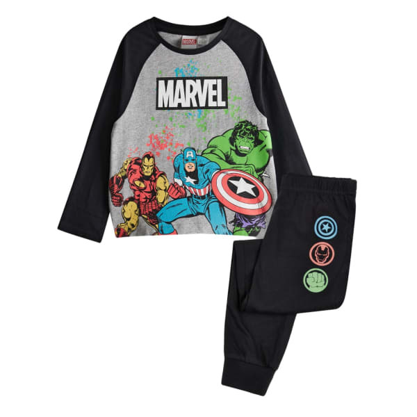 Marvel Avengers Boys Printed Long Pyjama Set (4-5 Years)