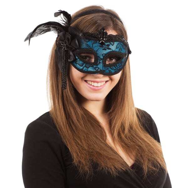 Bristol Novelty Adults Unisex Side Feather Eye Mask