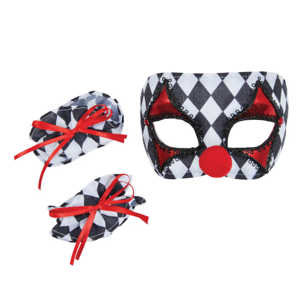 Bristol Novelty Adults Clown Mask And Cuff Set