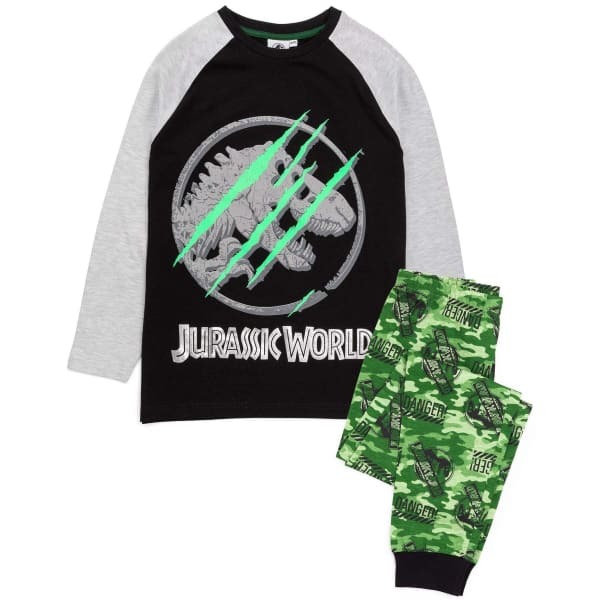 Jurassic World Boys Camo Long-Sleeved Pyjama Set (6-7 Years)