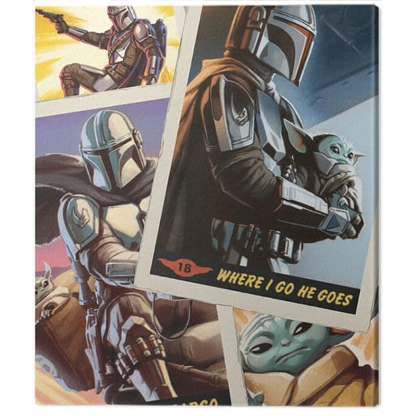 Star Wars: The Mandalorian Cards Canvas Print (40cm x 50cm)