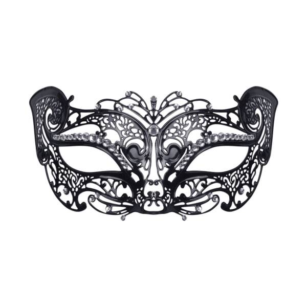 Bristol Novelty Adults Filigree Jewel Metal Cat Mask