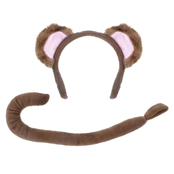 Bristol Novelty Kids Monkey Ears And Tail Accessories Set