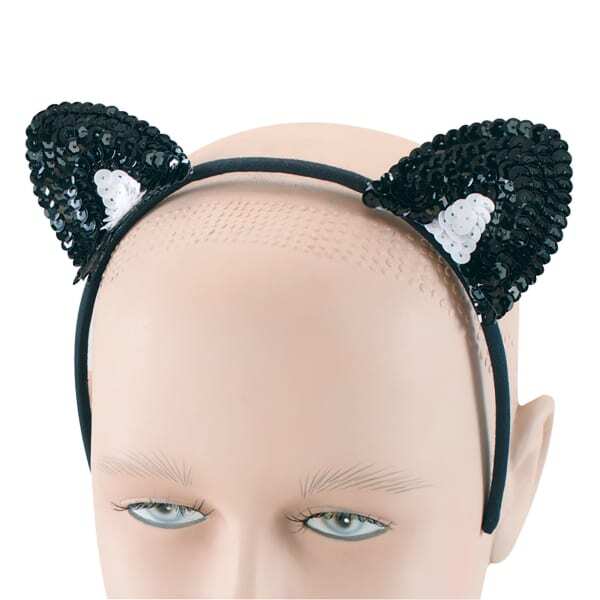 Bristol Novelty Adults Unisex Sequin Cat Ears