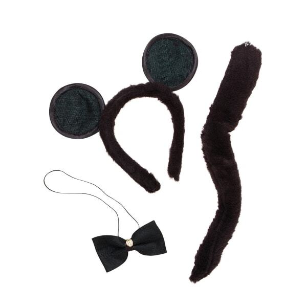 Unisex Mouse Ears Bow Tie And Tail Accessories Set