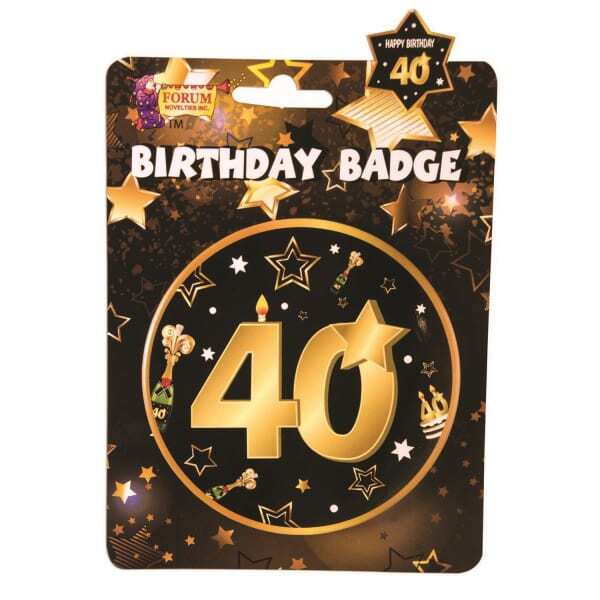 Bristol Novelty 40th Birthday Badge